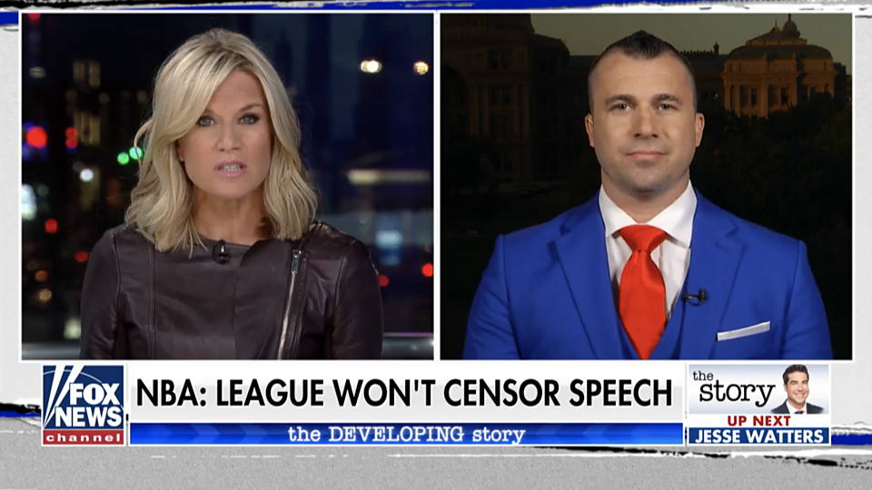 Brock Gillespie on Fox News discussing the NBA and free speech